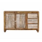 VIGGO - mobile in legno di mango con 2 ante e 3 cassetti