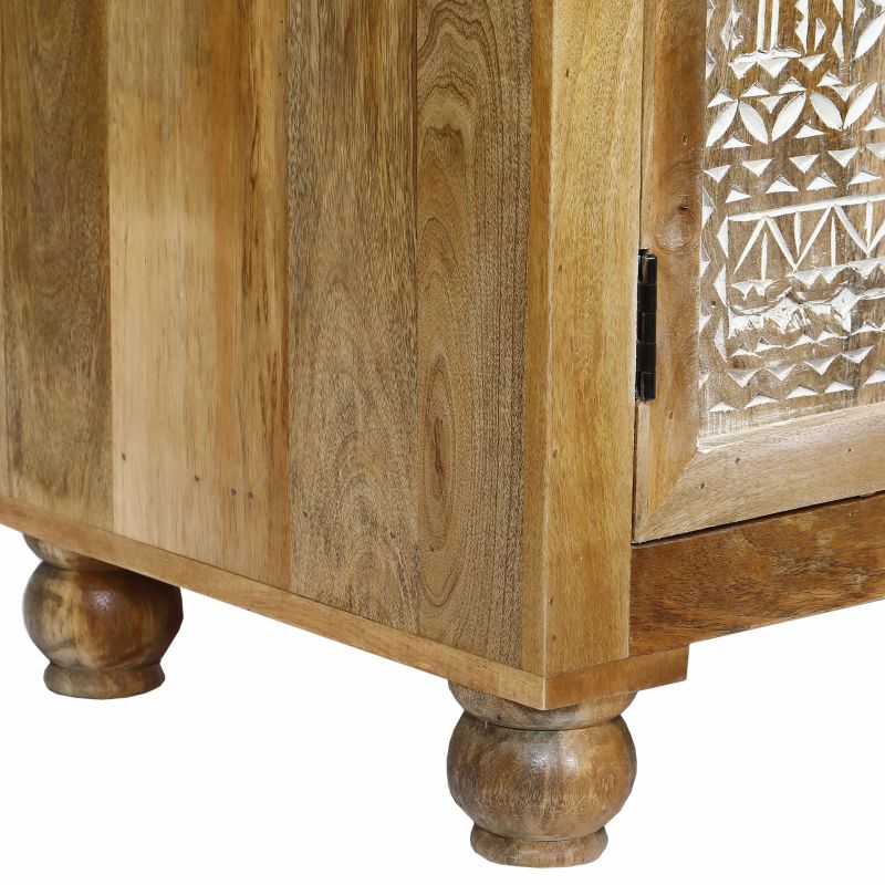 VIGGO - mobile in legno di mango con 2 ante e 3 cassetti