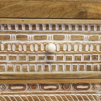 VIGGO - mobile in legno di mango con 2 ante e 3 cassetti