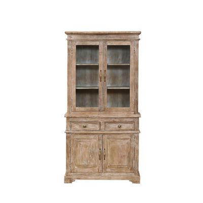 ALTER - credenza con vetrina in legno di mango