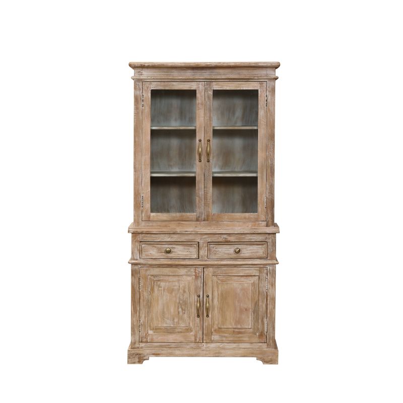 ALTER - credenza con vetrina in legno di mango