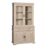 ALTER - credenza con vetrina in legno di mango