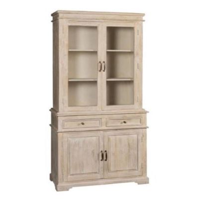 ALTER - credenza con vetrina in legno di mango