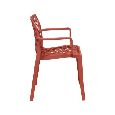 GEORGETA - poltrona moderna in polipropilene con decorazione