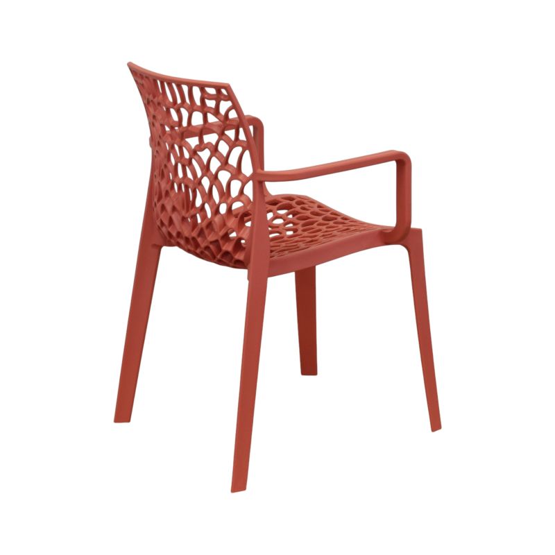 GEORGETA - poltrona moderna in polipropilene con decorazione