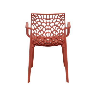 GEORGETA - poltrona moderna in polipropilene con decorazione