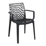 GEORGETA - poltrona moderna in polipropilene con decorazione