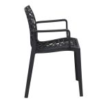 GEORGETA - poltrona moderna in polipropilene con decorazione