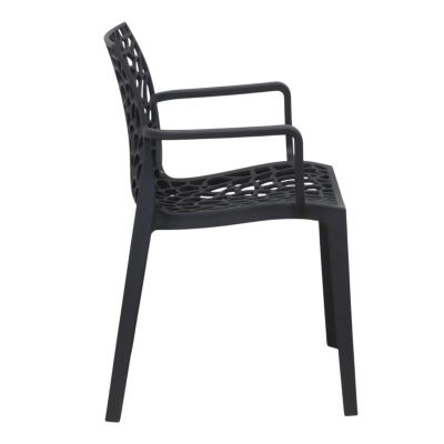 GEORGETA - poltrona moderna in polipropilene con decorazione