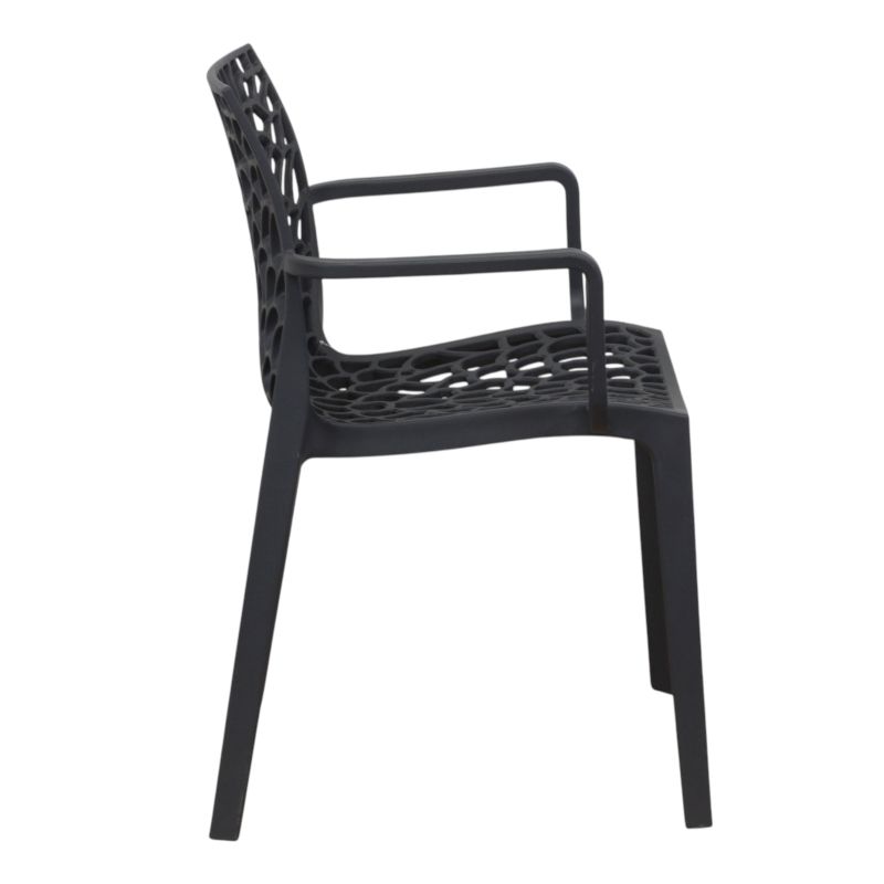 GEORGETA - poltrona moderna in polipropilene con decorazione