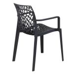 GEORGETA - poltrona moderna in polipropilene con decorazione