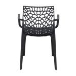 GEORGETA - poltrona moderna in polipropilene con decorazione