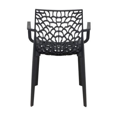 GEORGETA - poltrona moderna in polipropilene con decorazione