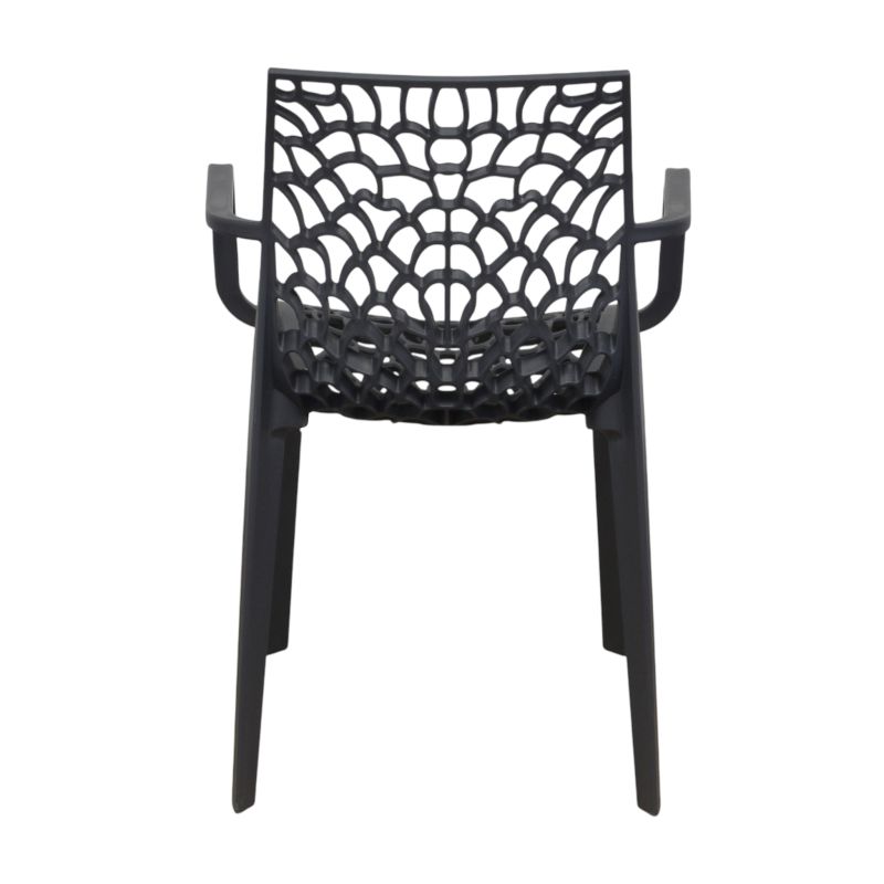 GEORGETA - poltrona moderna in polipropilene con decorazione