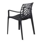 GEORGETA - poltrona moderna in polipropilene con decorazione