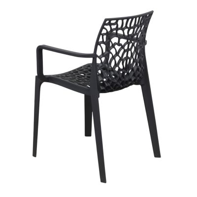 GEORGETA - poltrona moderna in polipropilene con decorazione