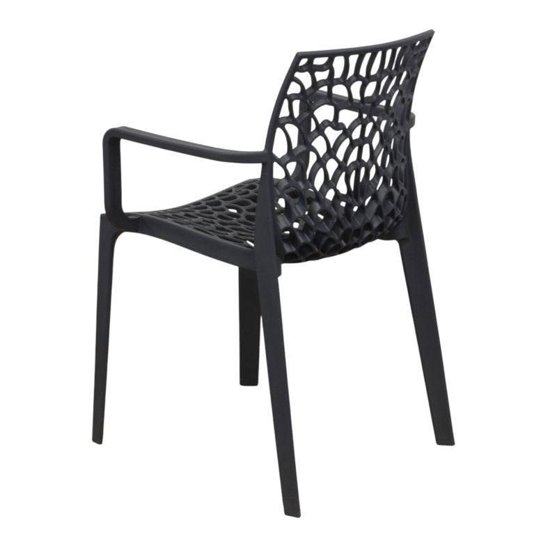 GEORGETA - poltrona moderna in polipropilene con decorazione