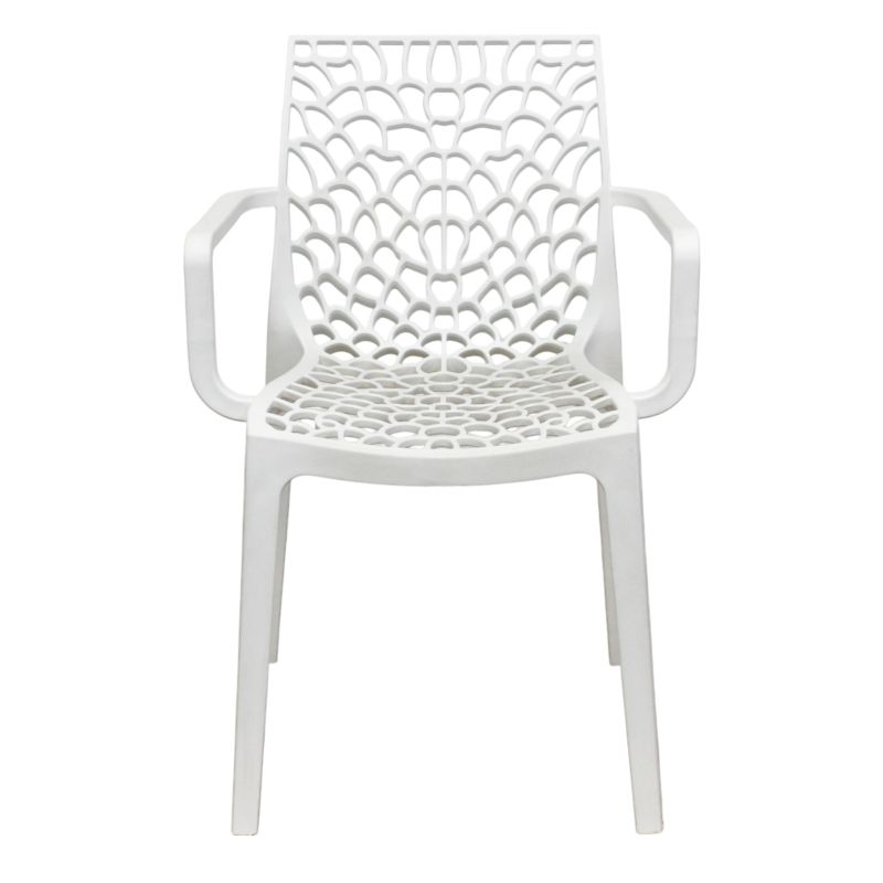 GEORGETA - poltrona moderna in polipropilene con decorazione