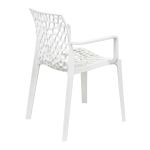 GEORGETA - poltrona moderna in polipropilene con decorazione