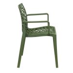 GEORGETA - poltrona moderna in polipropilene con decorazione