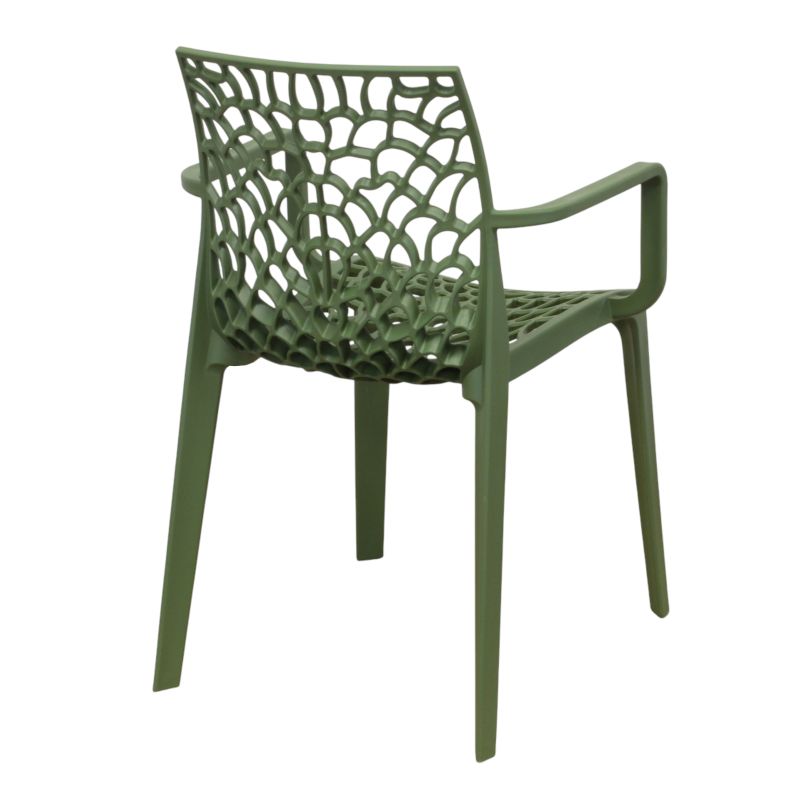 GEORGETA - poltrona moderna in polipropilene con decorazione