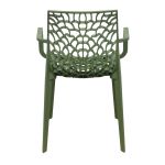 GEORGETA - poltrona moderna in polipropilene con decorazione