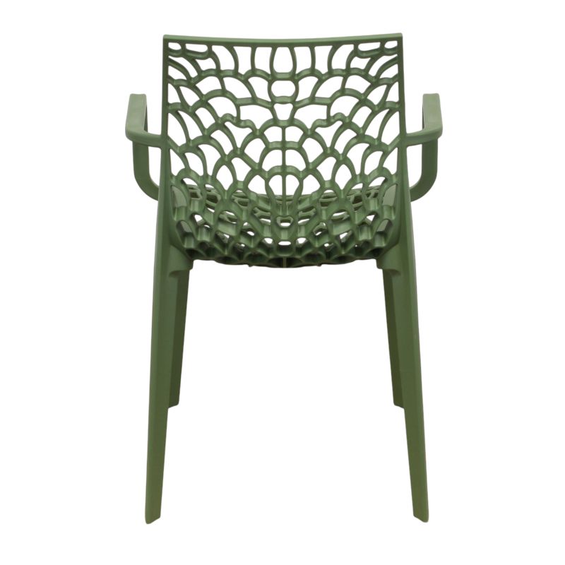 GEORGETA - poltrona moderna in polipropilene con decorazione