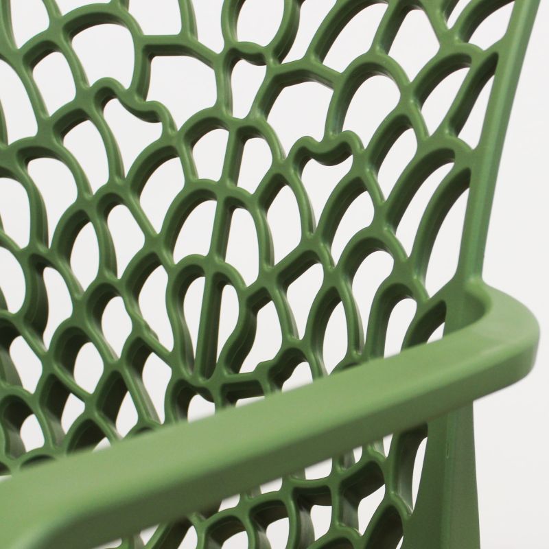 GEORGETA - poltrona moderna in polipropilene con decorazione