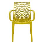 GEORGETA - poltrona moderna in polipropilene con decorazione