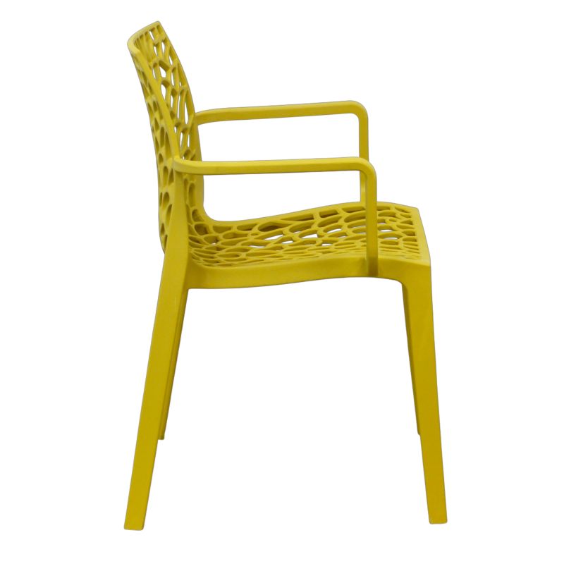 GEORGETA - poltrona moderna in polipropilene con decorazione