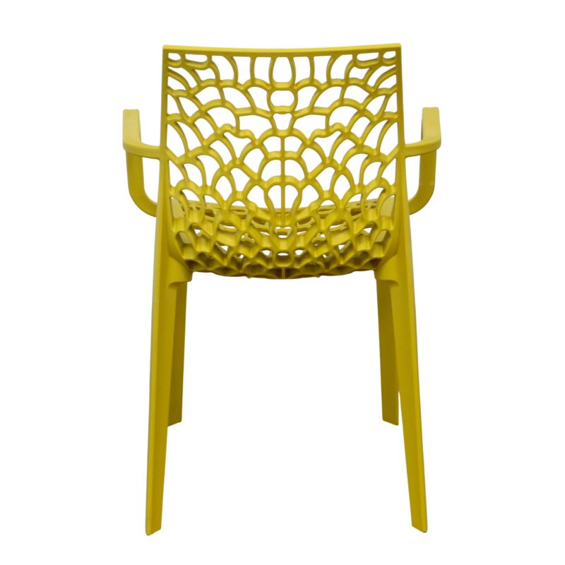 GEORGETA - poltrona moderna in polipropilene con decorazione