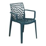 GEORGETA - poltrona moderna in polipropilene con decorazione