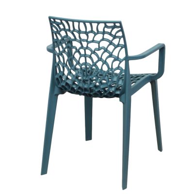 GEORGETA - poltrona moderna in polipropilene con decorazione