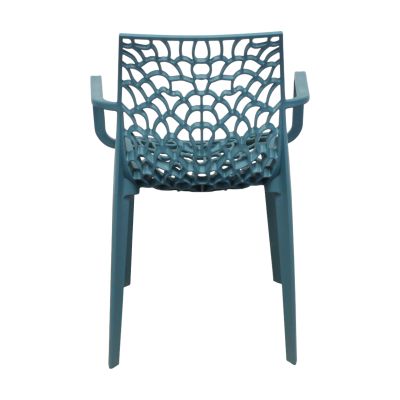 GEORGETA - poltrona moderna in polipropilene con decorazione