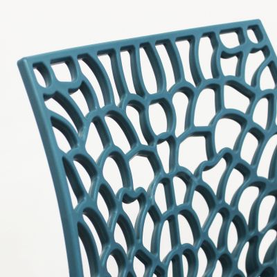 GEORGETA - poltrona moderna in polipropilene con decorazione