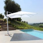 DRAX - ombrellone 4x4 m con palo laterale e telo in nylon