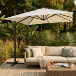 DRAX - ombrellone 3x3 m con palo laterale e telo in nylon