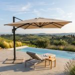 DRAX - ombrellone 3x3 m con palo laterale e telo in nylon