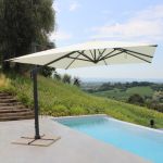 DRAX - ombrellone 3x3 m con palo laterale e telo in nylon