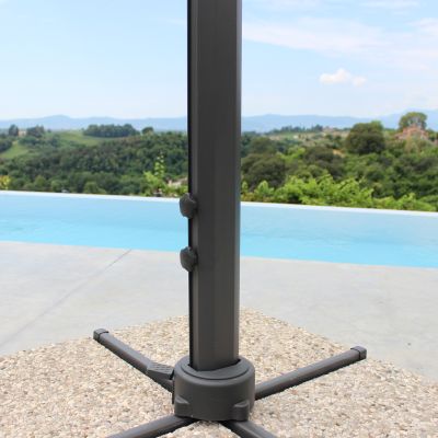 DRAX - ombrellone 3x3 m con palo laterale e telo in nylon