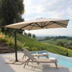 DRAX - ombrellone 3x4 m con palo laterale e telo in nylon