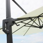 DRAX - ombrellone 4x4 m con palo laterale e telo in nylon