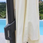 DRAX - ombrellone 4x4 m con palo laterale e telo in nylon