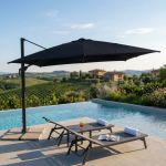 DRAX - ombrellone 3x3 m con palo laterale e telo in nylon