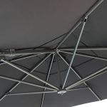 DRAX - ombrellone 3x3 m con palo laterale e telo in nylon