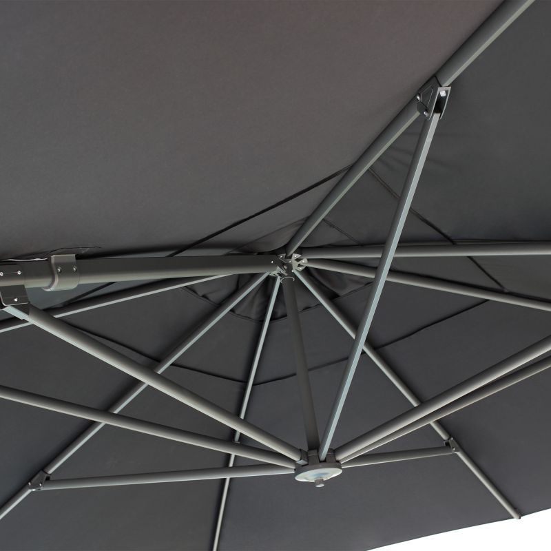 DRAX - ombrellone 3x3 m con palo laterale e telo in nylon