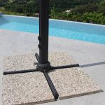 DRAX - ombrellone 3x3 m con palo laterale e telo in nylon