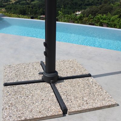 DRAX - ombrellone 3x3 m con palo laterale e telo in nylon