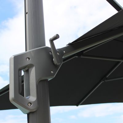 DRAX - ombrellone 3x4 m con palo laterale e telo in nylon