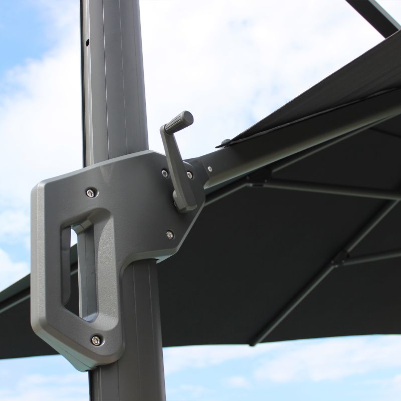 DRAX - ombrellone 3x4 m con palo laterale e telo in nylon